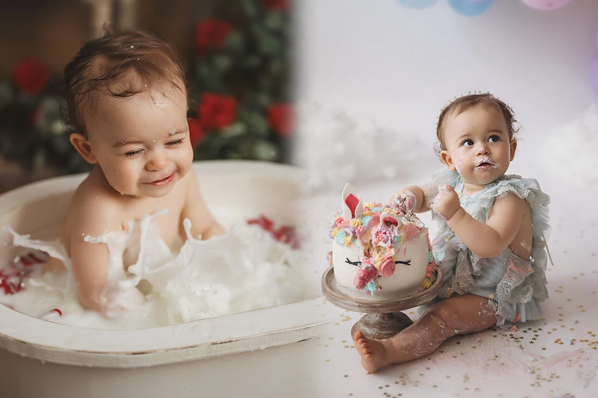 Sedinta Foto Smash the Cake sau Baby Milk Bath